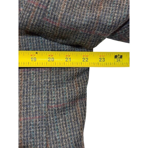 Tweed Windowpane Wool Sport Coat—André Villard Paris 44S Vintage Hungary - Picture 10 of 15
